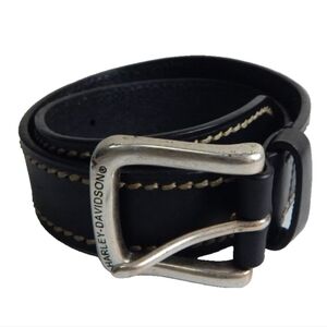 Harley-Davidson Black Belt with Silver Buckle